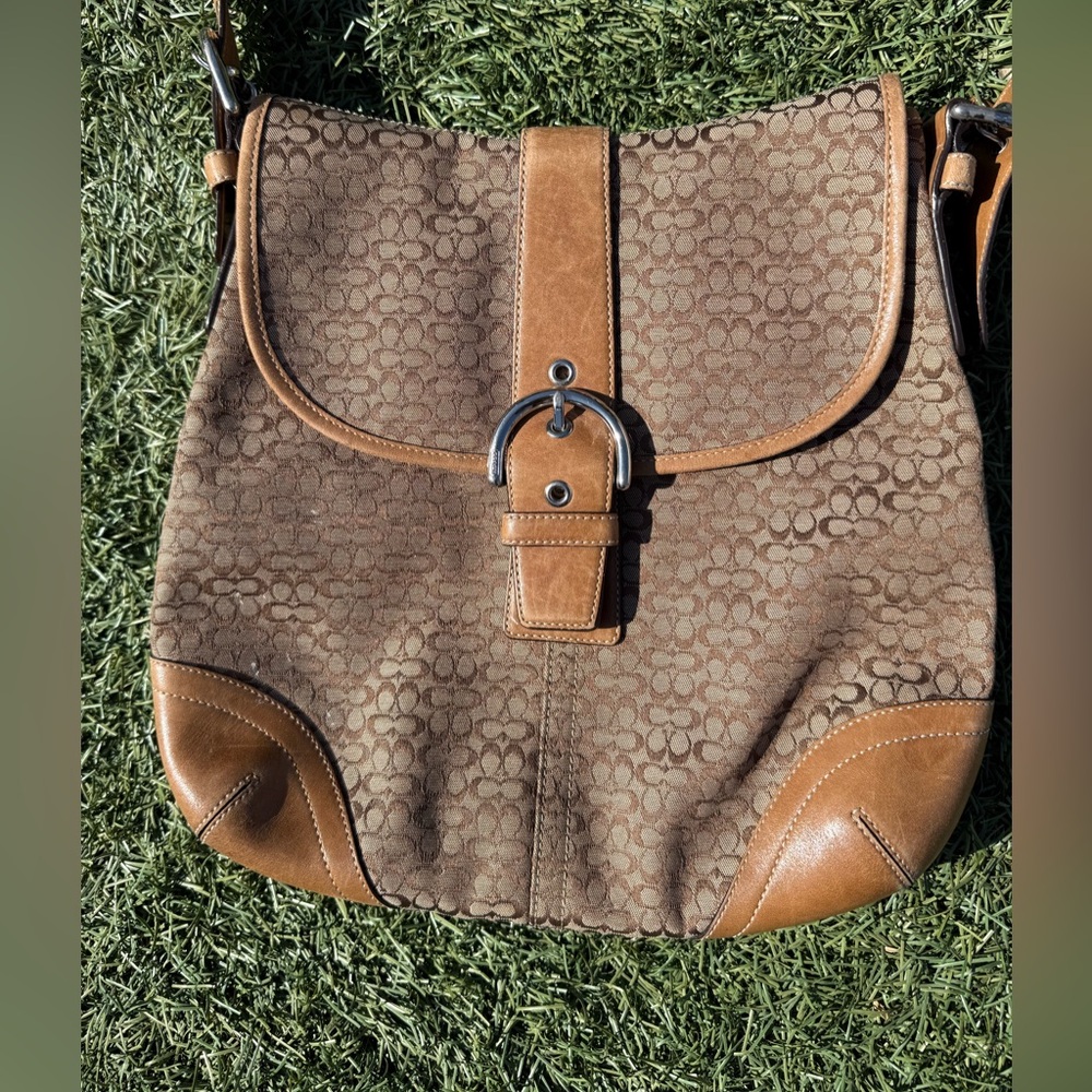 ✨ Coach Soho Signature Jacquard shoulder bag Vintage Y2K